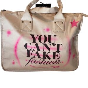 CFDA x EBay Collab “ You Can’t Fake Fashion “ Shopper Tote * NEW *